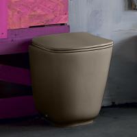 Унитаз напольный пристенный Kerasan Tribeca 511881, безободковый, c креплением WB5N, цвет: Nocciola