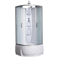 Душевая кабина River Lena 90x90x46 МТ Б/К 10000000220 профиль Матовый хром задняя стенка Белая