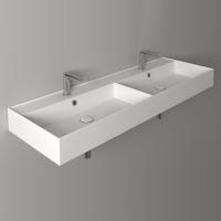 SIMAS Simas Agile Раковина 141x46 см, 2 отв., двойная, цвет: белый