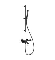 Смеситель для ванны с душевым гарнитуром и термостатом WONZON & WOGHAND LOOP WW-311-00-508 , черный матовый
