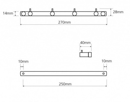 Вешалка для полотенец Bemeta NEO 104606105 хром