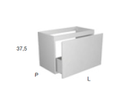 Тумба под раковину, Antonio Lupi, PIANA, шгв 540*400*375, цвет-Bianco Goffrato