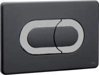 Кнопка смыва для инсталляции OLI Salina 640099 для унитаза, пластик, черный, матовый хром