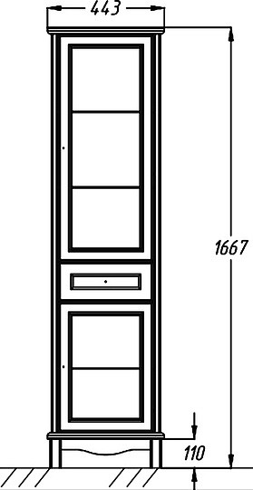 шкаф-пенал opadiris омега 45 r фисташковый