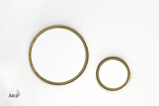 Кнопка для инсталяции AlcaPlast Thin M775 цвет белый \ цвет золото Кнопка для инсталяции AlcaPlast Thin M775 цвет белый \ цвет золото