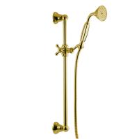 Душевой гарнитур FIMA|Carlo Frattini Saliscendi F2044/2OR, с душевой штангой, держателем для ручного душа и ручным душем, золото