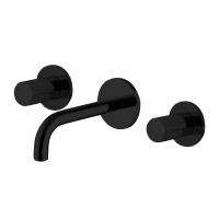 Смеситель Fima Carlo Frattini So F3191/5NS для раковины, встраиваемый, излив 15 см, чёрный матовый