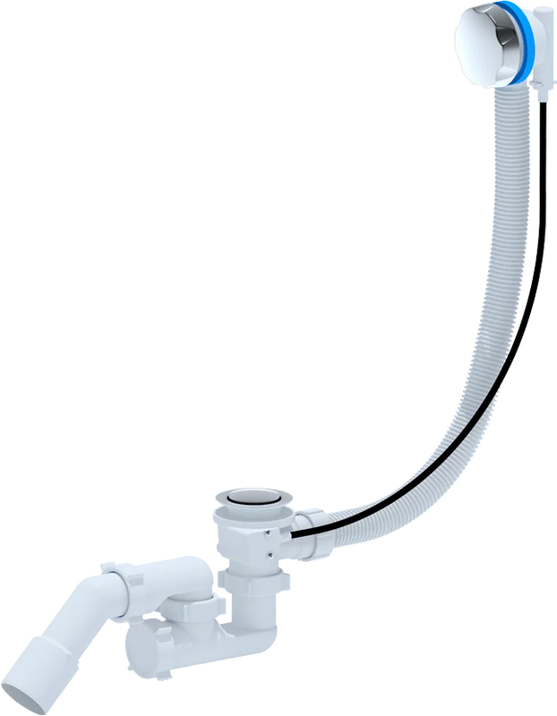Слив-перелив для ванны АНИ пласт EM421 40 мм, полуавтомат, хром, с сифоном
