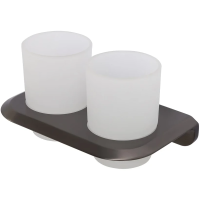 Стакан для зубных щеток Cezares Liner LINER-TUMDS-GM двойной, настенный, оружейная сталь