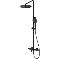 Душевая система Wonzon & Woghand Stick WW-88739017-MB 300 мм, со смесителем, черный матовый