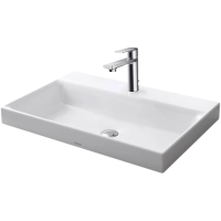 Раковина TOTO MH LW1617C полувстраиваемая, с 1 отв., без перелива, CeFiONtect, 70x46x16.7 см, белая