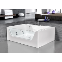 Акриловая ванна Ceruttispa C-478 170x120 см, с гидромассажем, белый