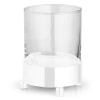 Стакан настольный Bertocci Cinquecento 110 0530 0200, цвет: прозрачное стекло/белый матовый