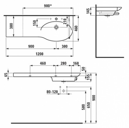 тумба под раковину laufen palace new 4.0160.2.075.463.1 белый матовый