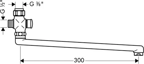 излив hansgrohe metropol s 14495000 для смесителя, универсальный, хром