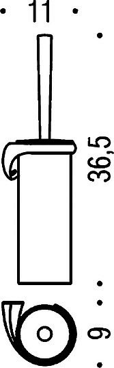 Ёршик для унитаза Colombo Design Link B2407 SX.000 настенный, SX, хром|матовое стекло