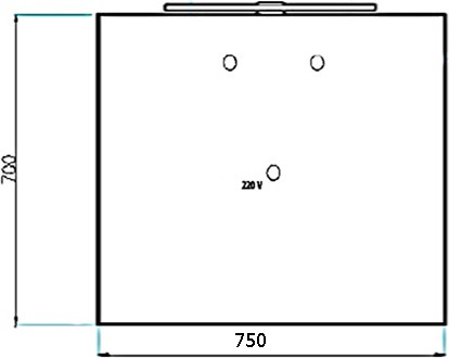 зеркало villeroy & boch 2day2 75 см