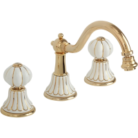 Смеситель Migliore Olivia 19026 для биде, на 3 отверстия с донным клапаном, золотой