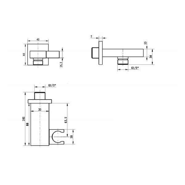 шланговое подключение villeroy & boch tvc00046300061 с держателем хром