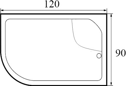 душевой поддон wemor 120×90x44 r 10000001764 r белый