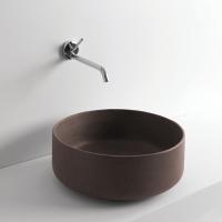 Раковина ArtCeram Cognac COL001 20 00 накладная, без отв., без перелива, на столешницу, Saniglaze, Ø42xh16 см, nero roma (черный)