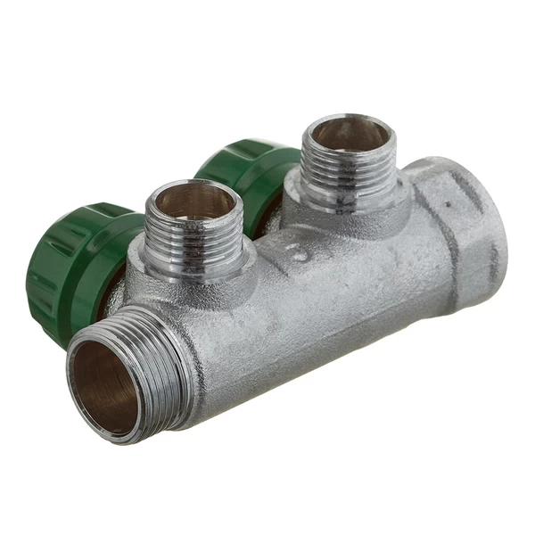 коллектор stout 3/4 вр(г) х 2 выхода 1/2 нр(ш) х 3/4 нр(ш) регулирующий (smb-6850-341202)