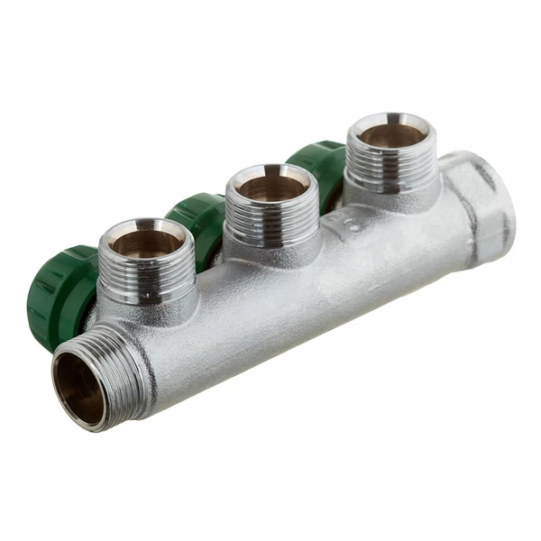 коллектор stout 3/4 вр(г) х 3 выхода 3/4(ек) х 3/4 нр(ш) регулирующий (smb-6850-343403)