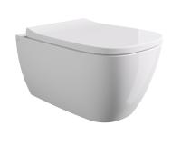 Унитаз Alice Wunder 45000191 подвесной, безободковый, Aliglaze+, белый матовый/белый глянцевый