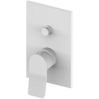 Смеситель Paffoni Tilt TI015BO/M для ванны и душа, встраиваемый, с внутренней частью, белый матовый