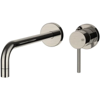 Смеситель Gessi Via Tortona 44825#149 для раковины, встраиваемый, внешняя часть, цвет Finox