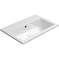 Раковина GSI Kube X 9433111 встраиваемая сверху, 58x40 см, цвет Bianco lucido