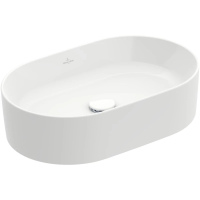 Раковина Villeroy & Boch Collaro 4A1956R1 накладная, 56x36 см, альпийский белый с покрытием CeramicPlus