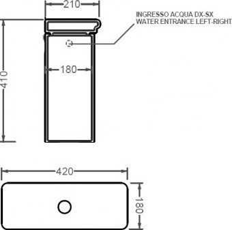 бачок для унитаза artceram hermitage hec004