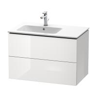 Duravit L-CUBE Тумба под раковину 550x820x481 мм., подвесная, левая, 2 ящика, для раковины 234583,, цвет белый глянцевый