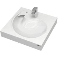 Раковина Paulmark Winken PM740431 над стиральной машиной, 59.5x59.5 см, белая
