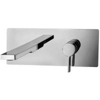 Смеситель Paffoni Rock RO105CR для раковины, без донного клапана, встраиваемый, с внутренней частью, излив 20 см, хром глянцевый