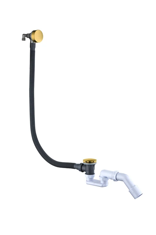 Слив-перелив для ванны Boheme 631-MG 50 мм, клик-клак, matt gold, с сифоном