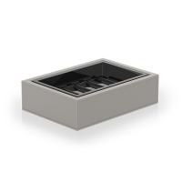 Decor Walther Brownie STS Мыльница настольная, искусственная кожа, цвет: тауп/черный