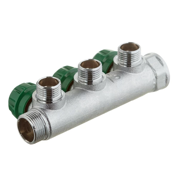 коллектор stout 3/4 вр(г) х 3 выхода 1/2 нр(ш) х 3/4 нр(ш) регулирующий (smb-6850-341203)
