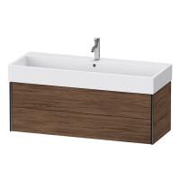 Duravit XViu Тумба подвесная 397x1184x454мм, для раковины #235012, 2 ящика, цвет: walnut dark/черный матовый