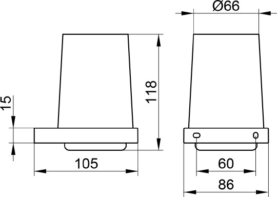 Держатель для стакана Keuco Edition 11 11150 019000 Хром