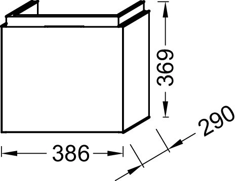 тумба под раковину jacob delafon formilia 40 см eb1096-n18 блестящий белый