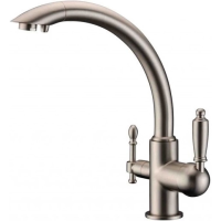 Смеситель для кухни с подключением к фильтру Zorg Sanitary ZR 314 YF-33 NICKEL