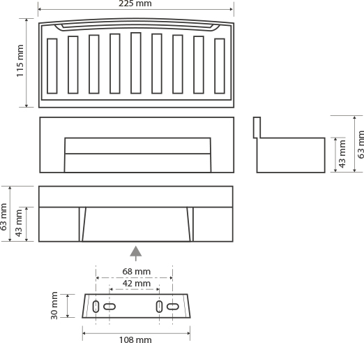 Полка для ванной Bemeta Cytro 102208292, со скребком для зеркала