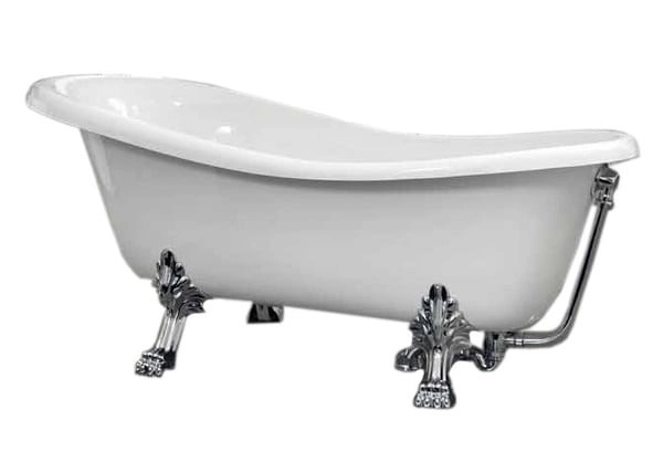 акриловая ванна artceram hermitage 170х80 см, hew001 71 ножки хром