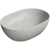 Раковина GSI Pura 886017 накладная, 50x35 см, Cenere opaco (Серый матовый)