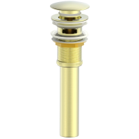 Донный клапан для раковины Wonzon & Woghand WW-88SS03-BG с переливом, золотой матовый