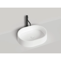 Накладная раковина в ванную Salini Gloria 311 1102211G/M, 56 x 44 см, из материала Solix, глянцевая или матовая, белая