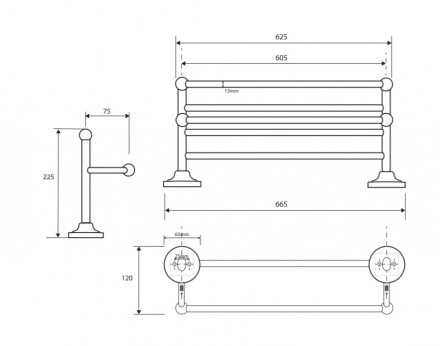Полотенцедержатель Bemeta Retro bronze 144102097 Бронза