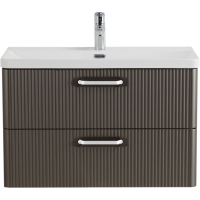 Тумба под раковину BelBagno Due DUE-800-2C-SO-GM-P 80,6 см, подвесная, оружейная сталь матовый